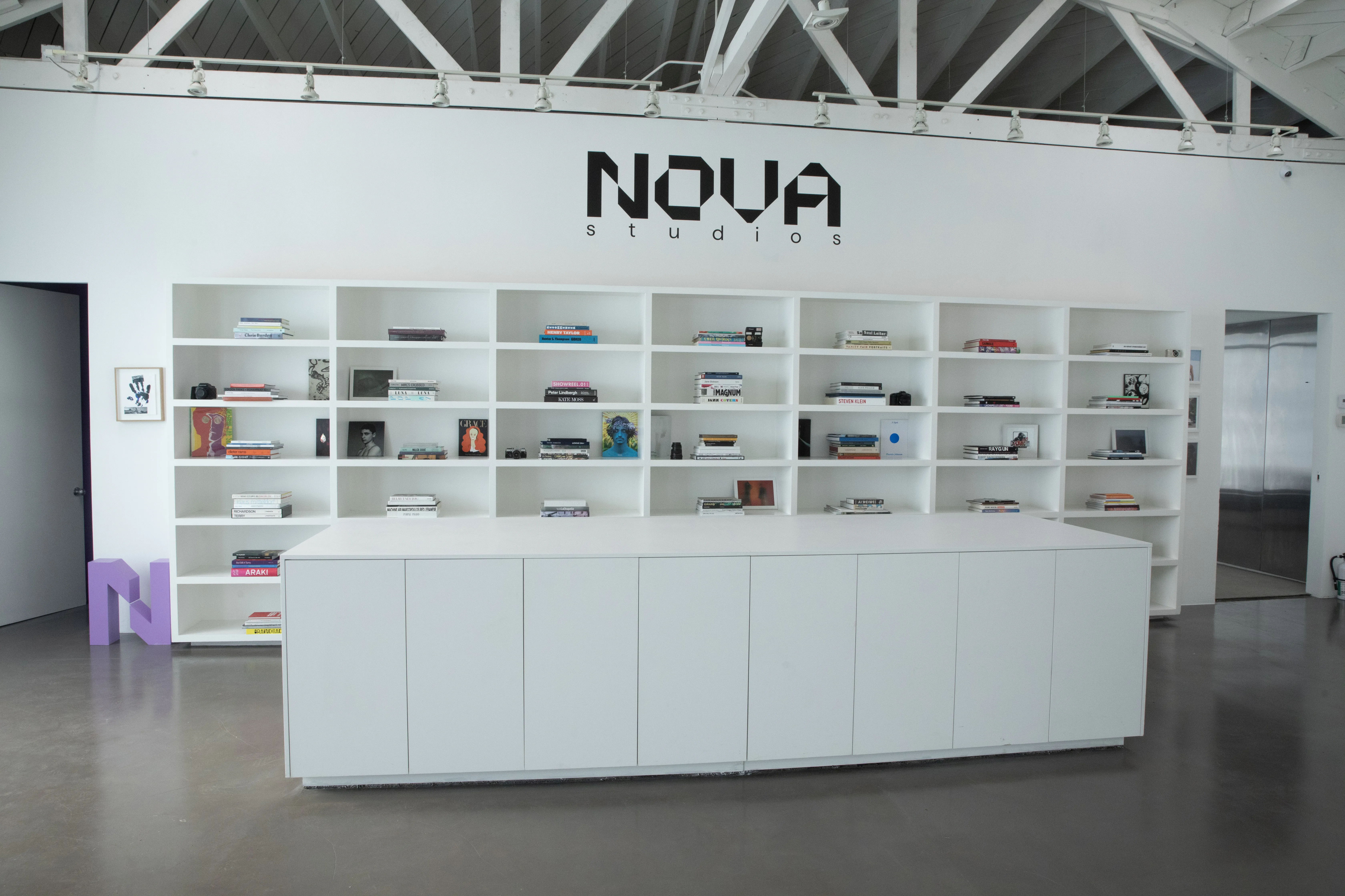 Main studio room feature wall